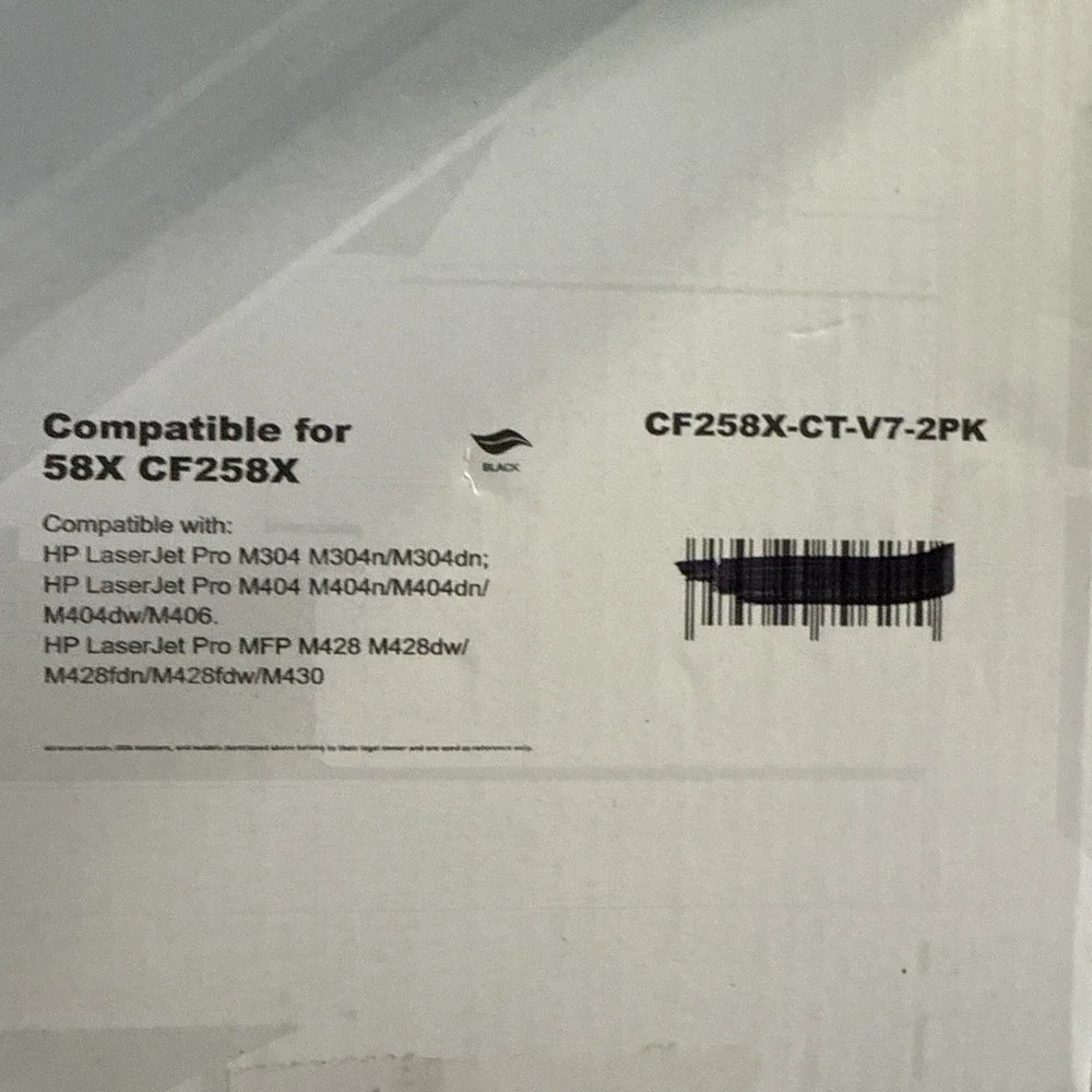 2 x CF258A 58A Toner for HP LaserJet Pro M404 M404n M404dn MFP M428fdw NO CHIP